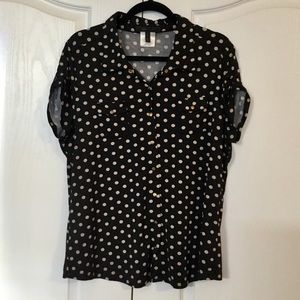 BCBG MAXAZRIA Polka dot top